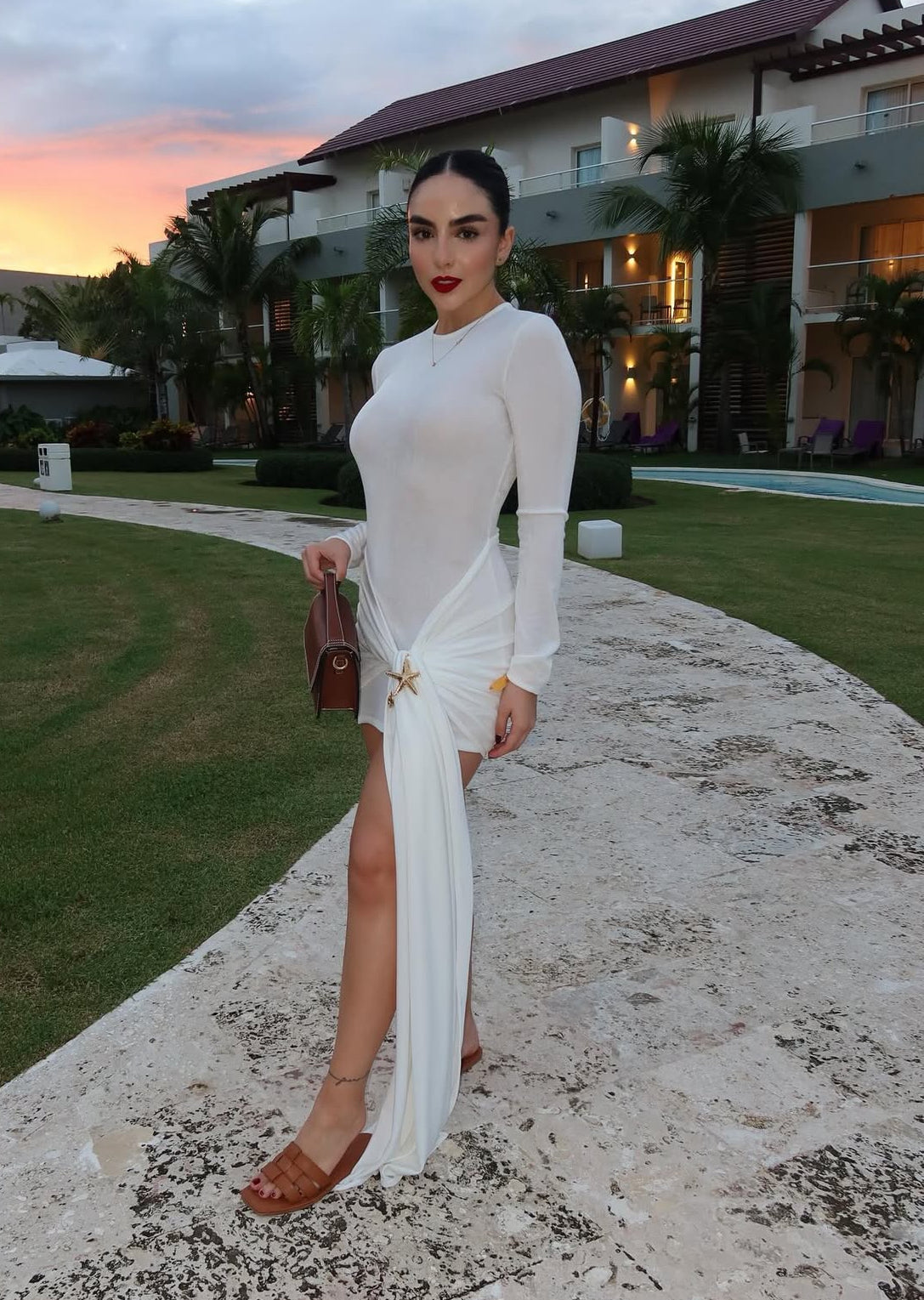Kleid aus Mesh 